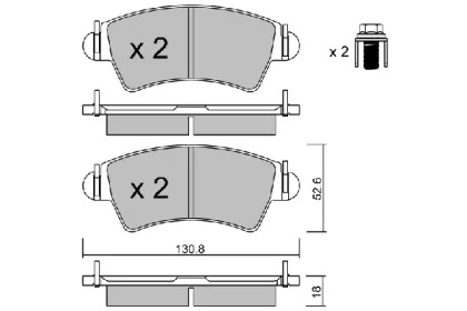 Комплект тормозных колодок (AISIN: BPPE-1015)